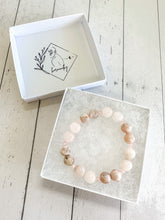 Load image into Gallery viewer, Flower Agate &amp; Rose Quartz Custom Bracelet (S37B) Small
