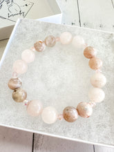 Load image into Gallery viewer, Flower Agate &amp; Rose Quartz Custom Bracelet (S37B) Small
