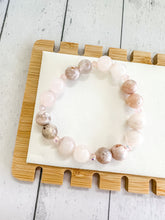 Load image into Gallery viewer, Flower Agate &amp; Rose Quartz Custom Bracelet (S37B) Small
