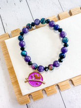 Load image into Gallery viewer, Aura Tiger&#39;s Eye &amp; Lepidolite Custom Bracelet (S38T) Small
