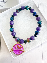 Load image into Gallery viewer, Aura Tiger&#39;s Eye &amp; Lepidolite Custom Bracelet (S38T) Small
