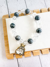 Load image into Gallery viewer, Clear Quartz &amp; Larvikite Custom Bracelet (S35W) Small
