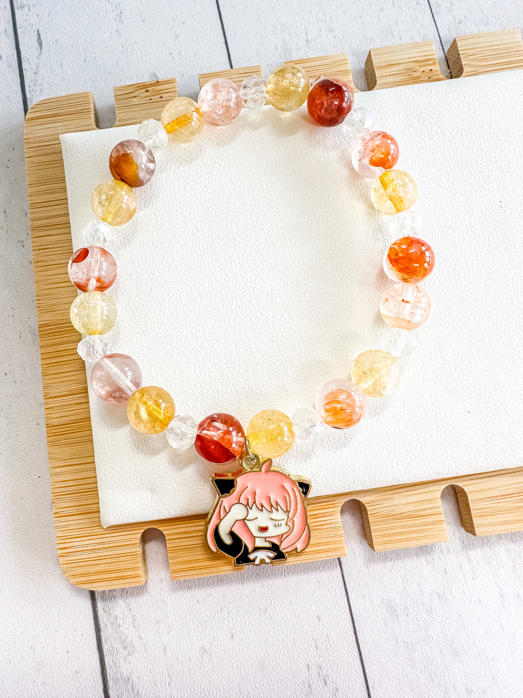 Fire Quartz & Golden Healer Custom Bracelet (S35B) Small