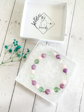 Load image into Gallery viewer, Fluorite &amp; Rose Quartz &amp; Lepidolite Custom Bracelet (M34R) Medium
