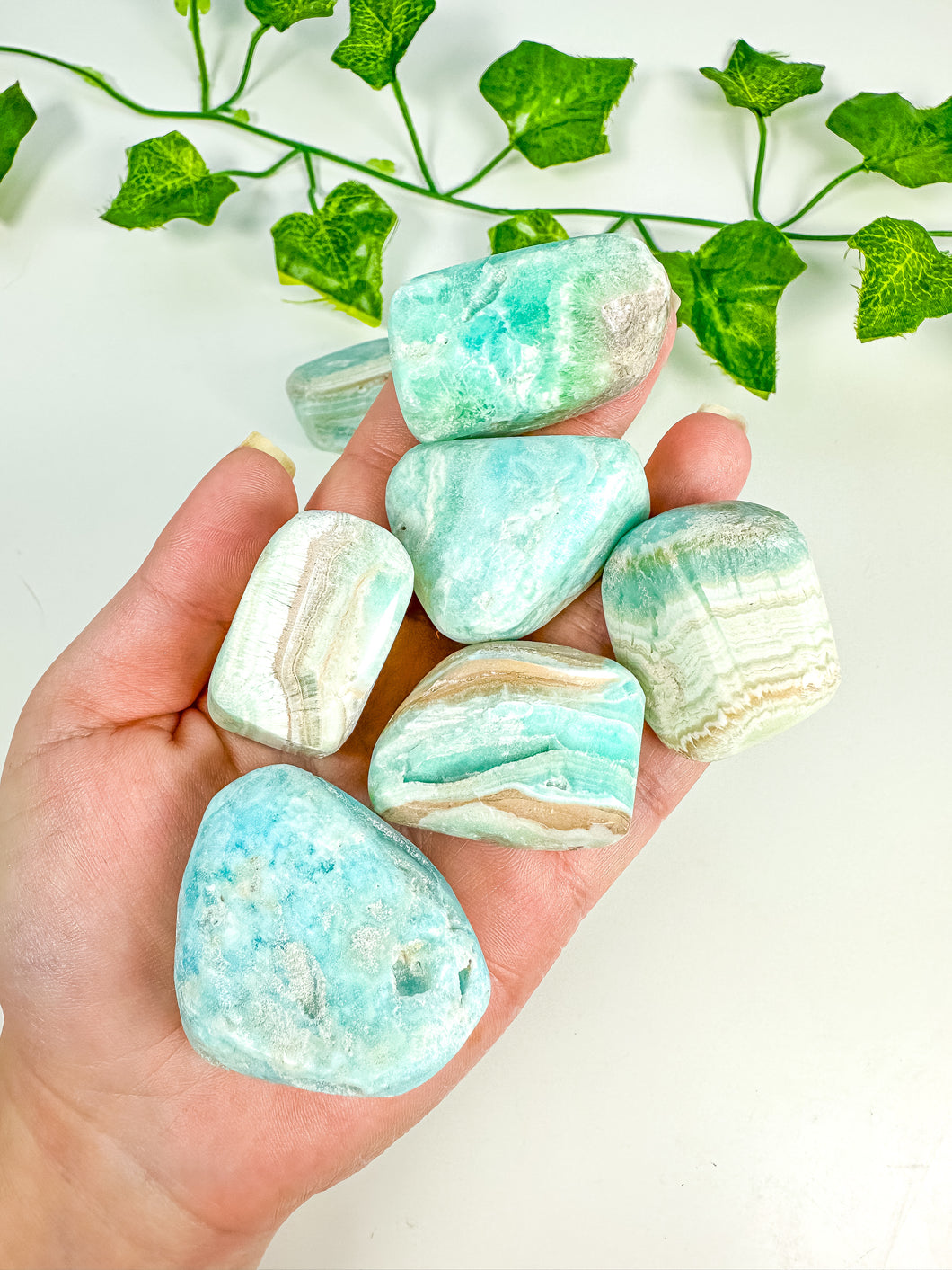 Blue Aragonite Tumbled Stones