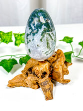 Load image into Gallery viewer, Moss Agate Egg (25D)
