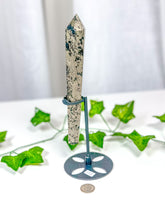Load image into Gallery viewer, Pyrite Wand on Stand (54S)
