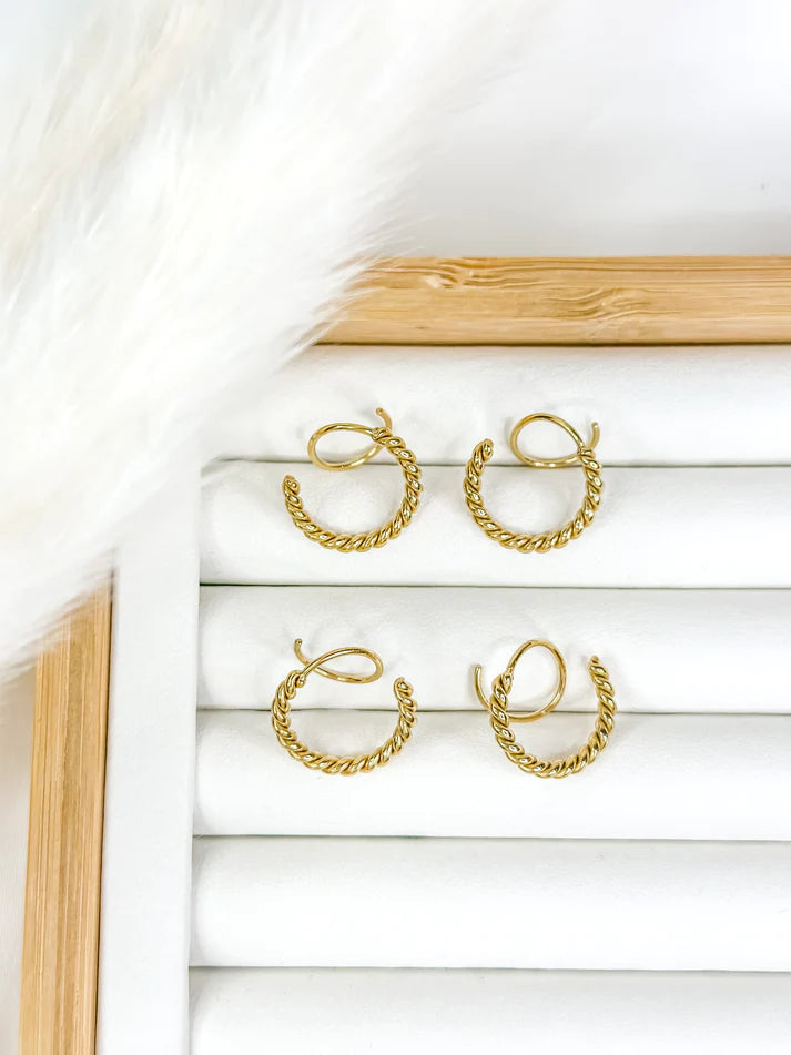 Ava Spiral Twist Earring | Fine Jewelry