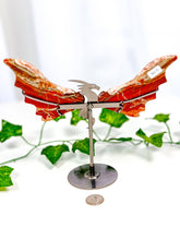 Load image into Gallery viewer, Red Jasper Dragon Wings on Stand (40L)
