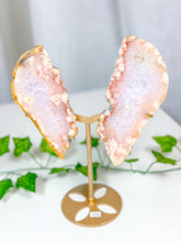 Load image into Gallery viewer, Pink Amethyst Butterfly Wings on Stand (115B)
