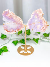 Load image into Gallery viewer, Pink Amethyst Butterfly Wings on Stand (120B)
