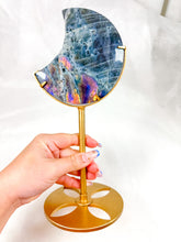 Load image into Gallery viewer, Labradorite Moon on Stand (82O)
