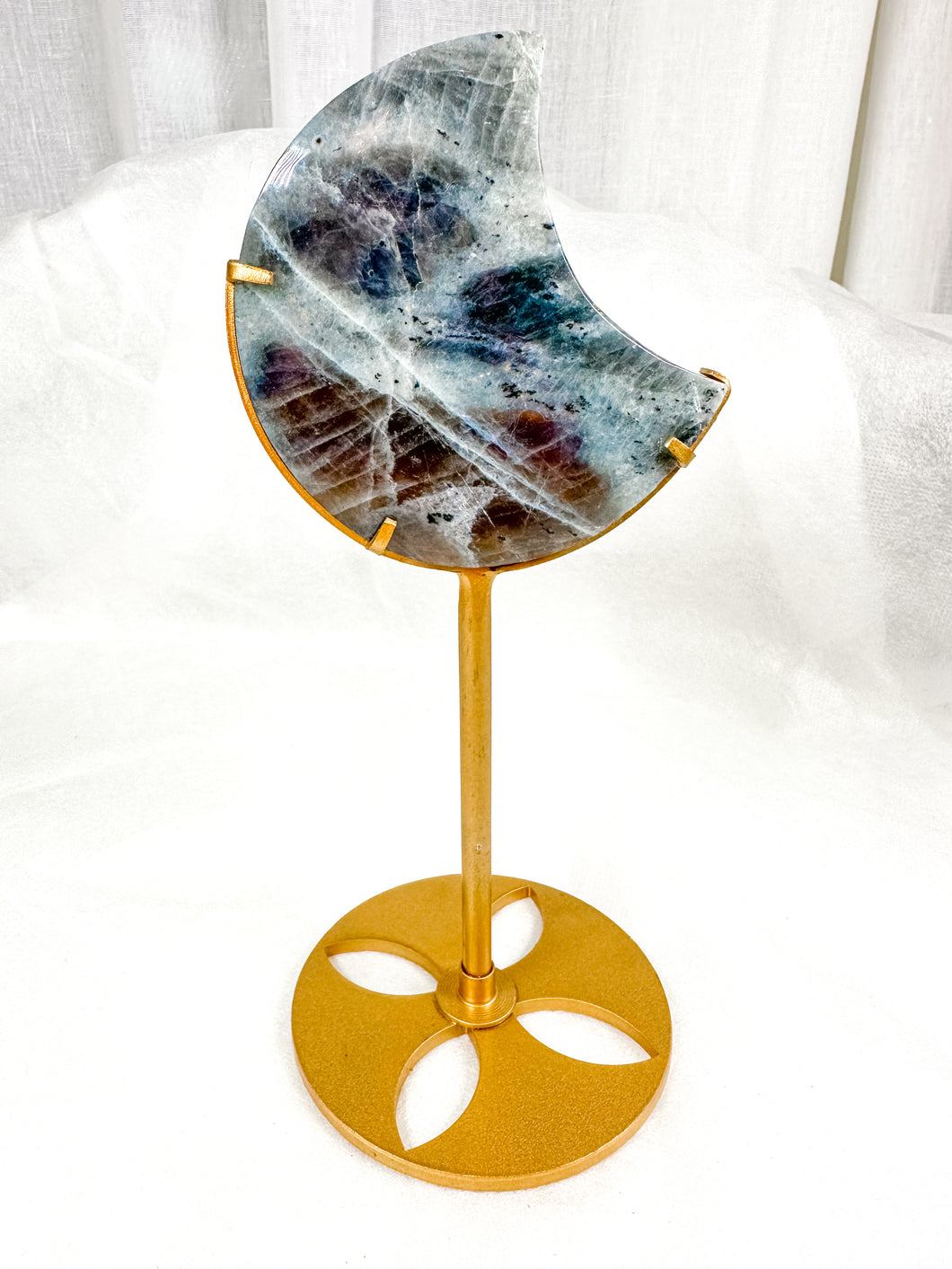 Labradorite Moon on Stand (78P)