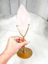 Load image into Gallery viewer, HQ Gemmy Rose Quartz Flame DT on Stand (102R)
