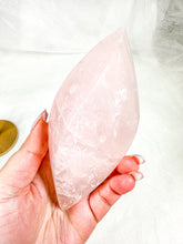 Load image into Gallery viewer, HQ Gemmy Rose Quartz Flame DT on Stand (102R)
