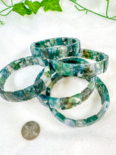 Load image into Gallery viewer, Moss Agate Rectangular Bangle
