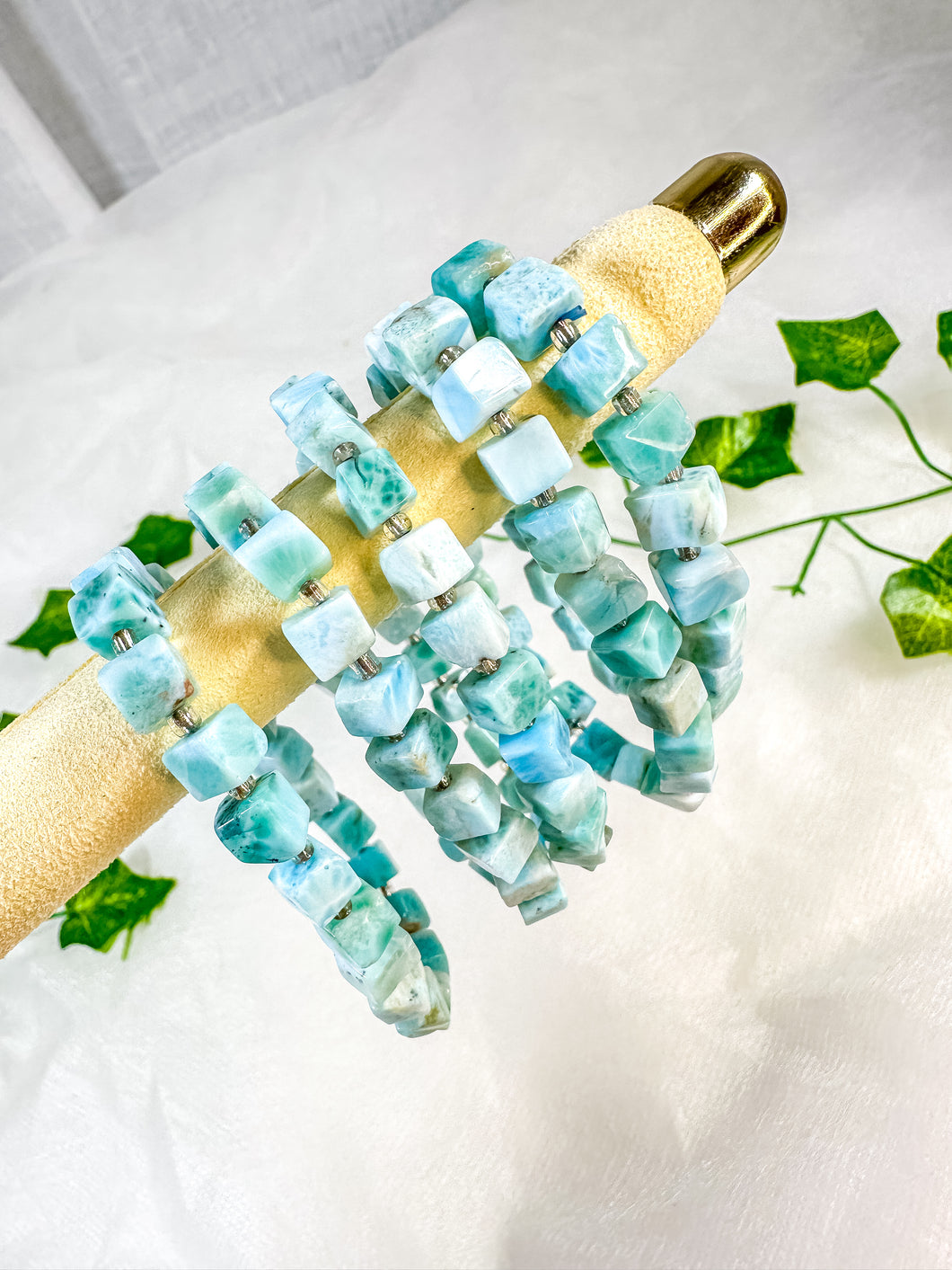 Larimar Cube Bracelet