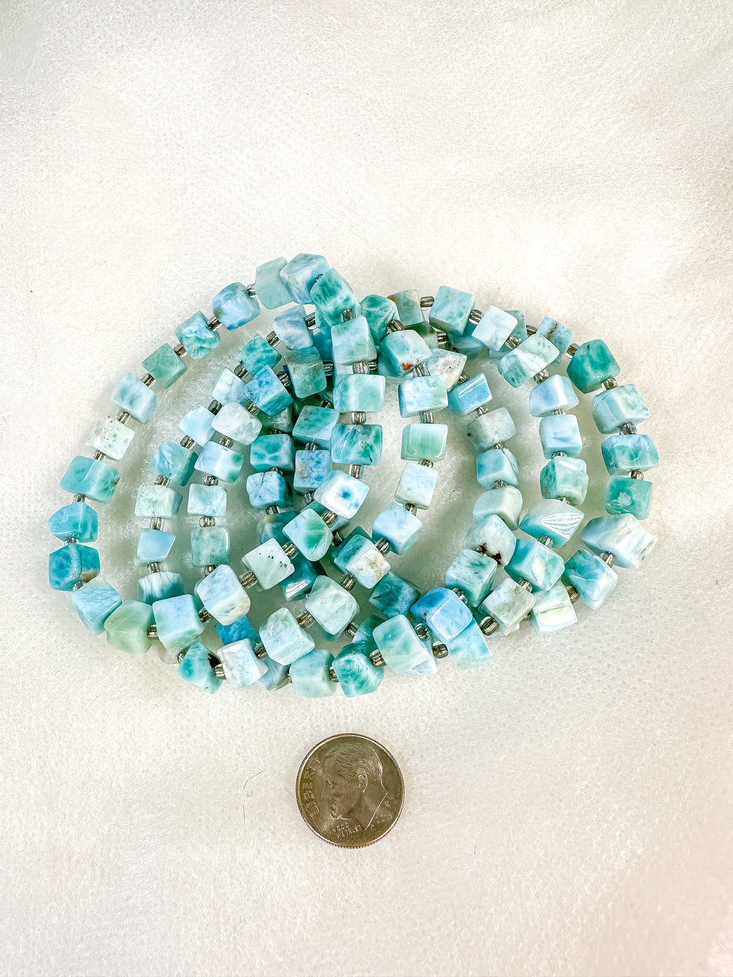 Larimar Cube Bracelet
