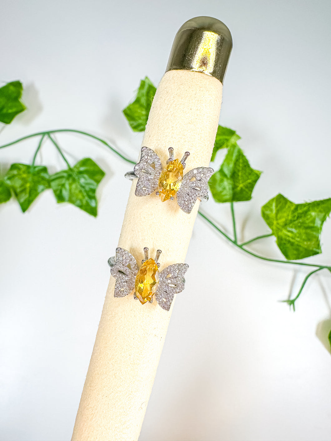 Citrine Butterfly Ring (adjustable)