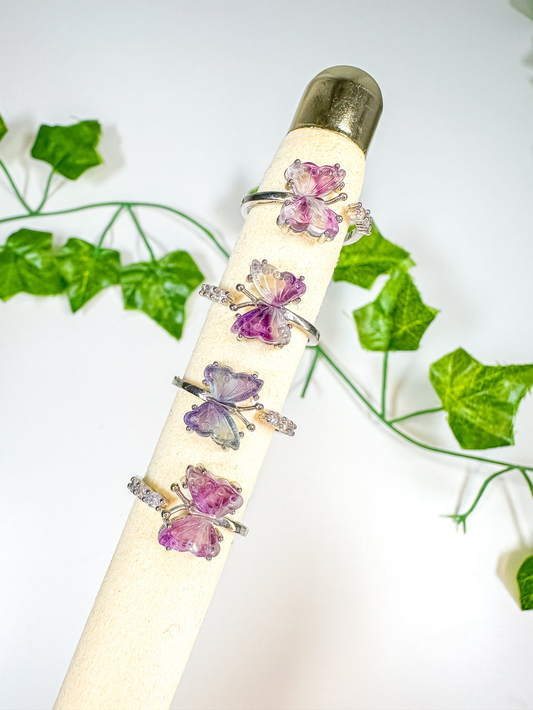 Fluorite Butterfly Ring (adjustable)