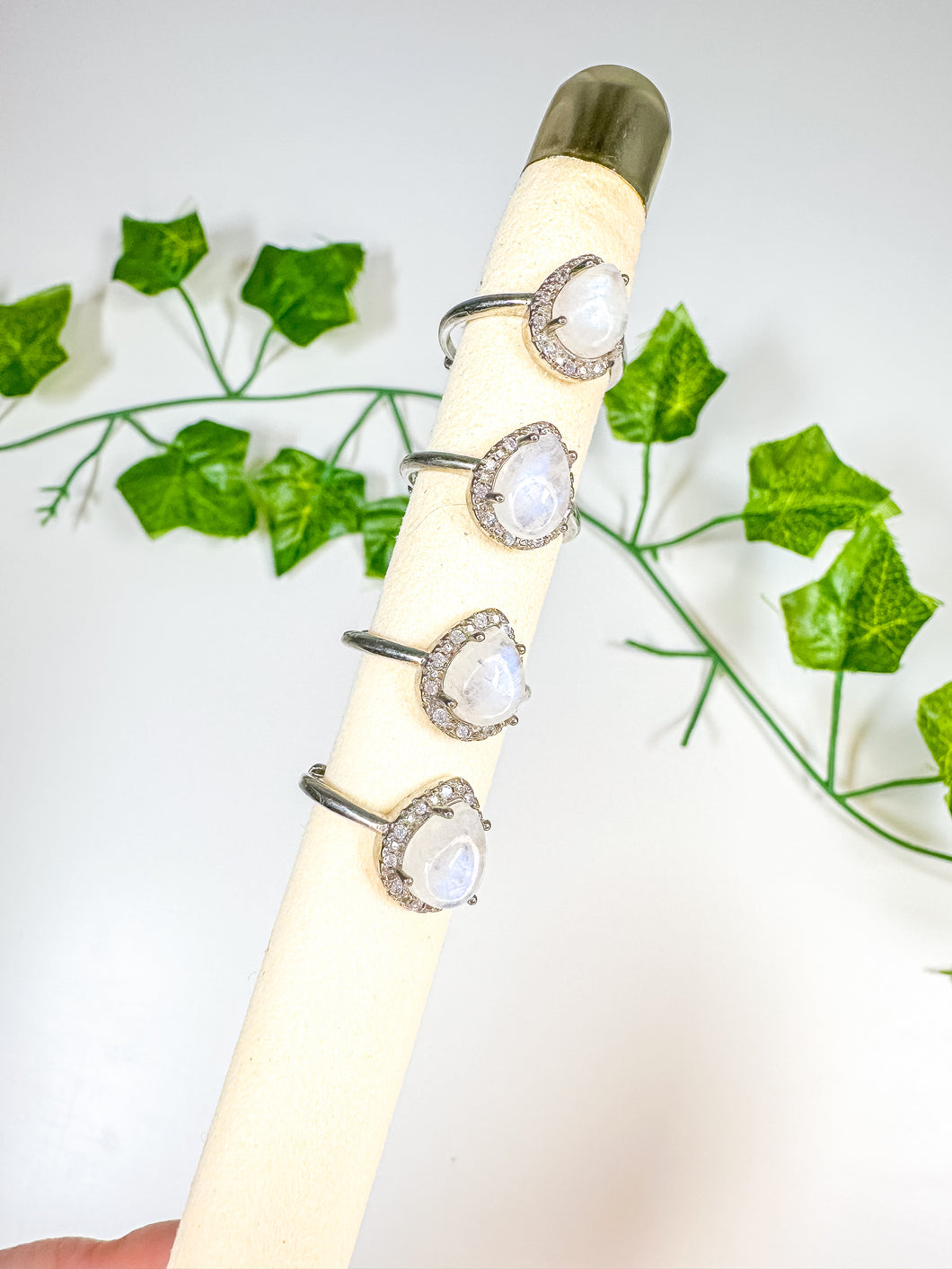 Rainbow Moonstone Ring (adjustable)