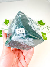 Load image into Gallery viewer, Moss Agate Standing Cube (52E)
