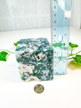 Load image into Gallery viewer, Moss Agate Standing Cube (52F)
