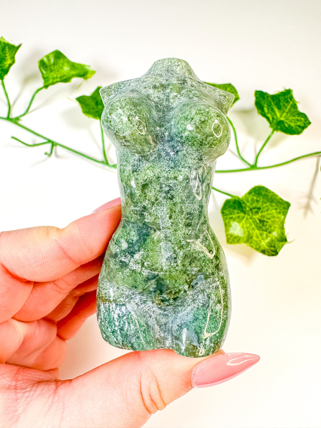 Moss Agate Goddess Body (58G)