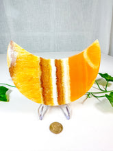 Load image into Gallery viewer, Orange Calcite Moon on Stand (42P)
