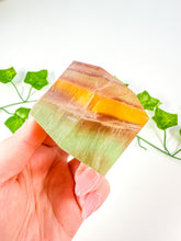 Load image into Gallery viewer, Rainbow Fluorite Standing Cube (34Z)
