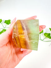 Load image into Gallery viewer, Rainbow Fluorite Standing Cube (34Z)
