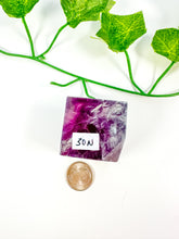 Load image into Gallery viewer, Rainbow Fluorite Standing Cube (30N)
