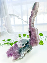 Load image into Gallery viewer, Amethyst &amp; Gypsum Statement Flower (270E)
