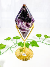 Load image into Gallery viewer, Chevron Amethyst Diamond on Stand (38H)
