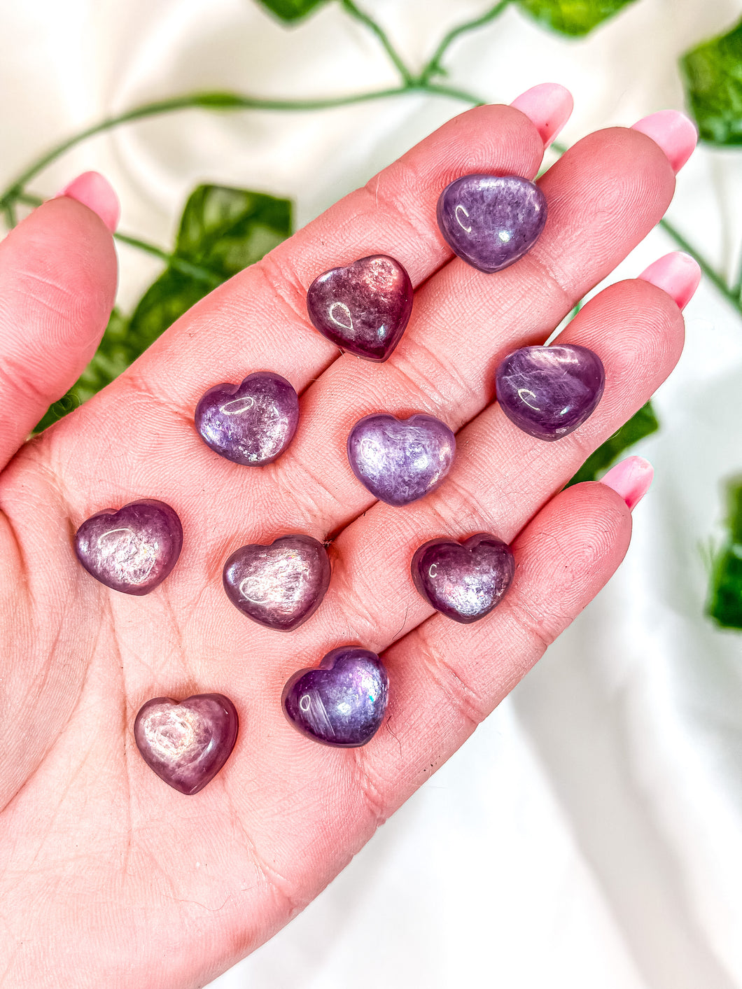 Mini Gem Lepidolite Heart