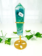 Load image into Gallery viewer, Emerald Fluorite Wand on Stand (48E)
