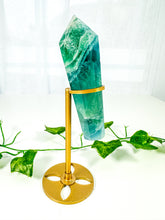 Load image into Gallery viewer, Emerald Fluorite Wand on Stand (48E)
