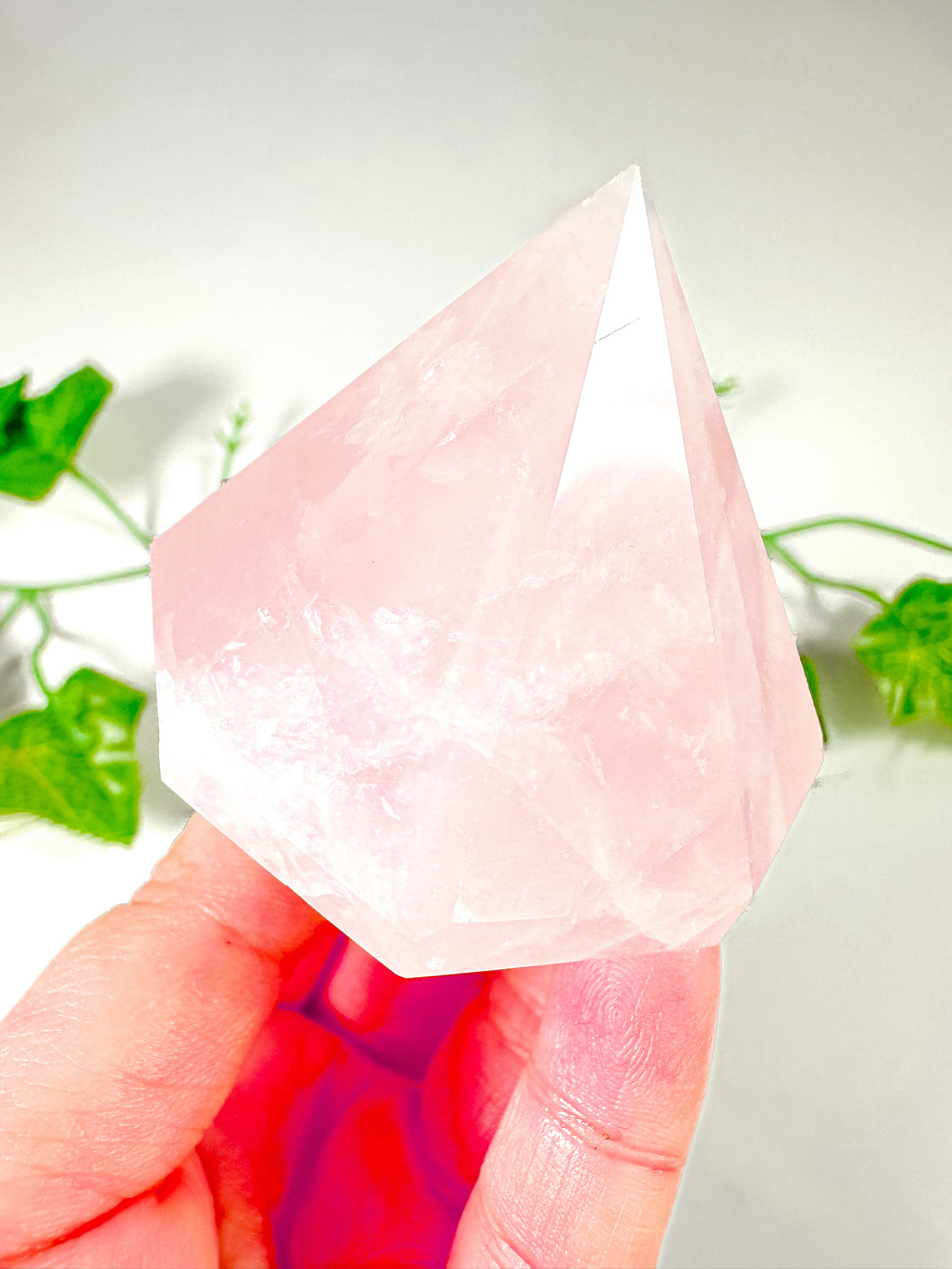 Rose Quartz Gem Cut Diamond (35B)