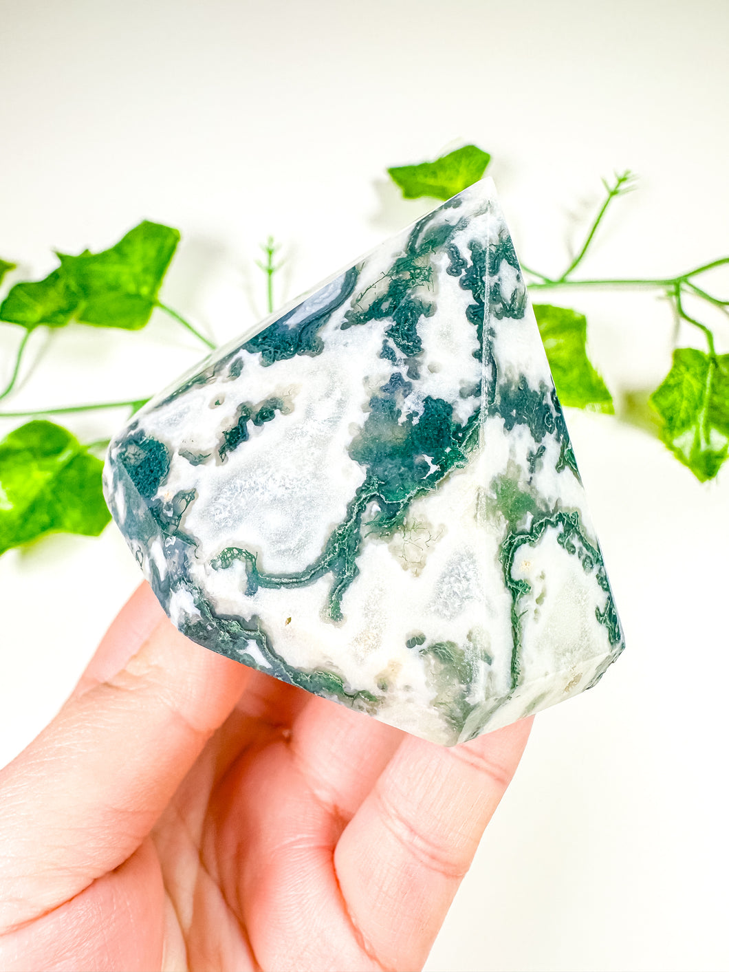 Moss Agate Gem Cut Diamond (50Q)