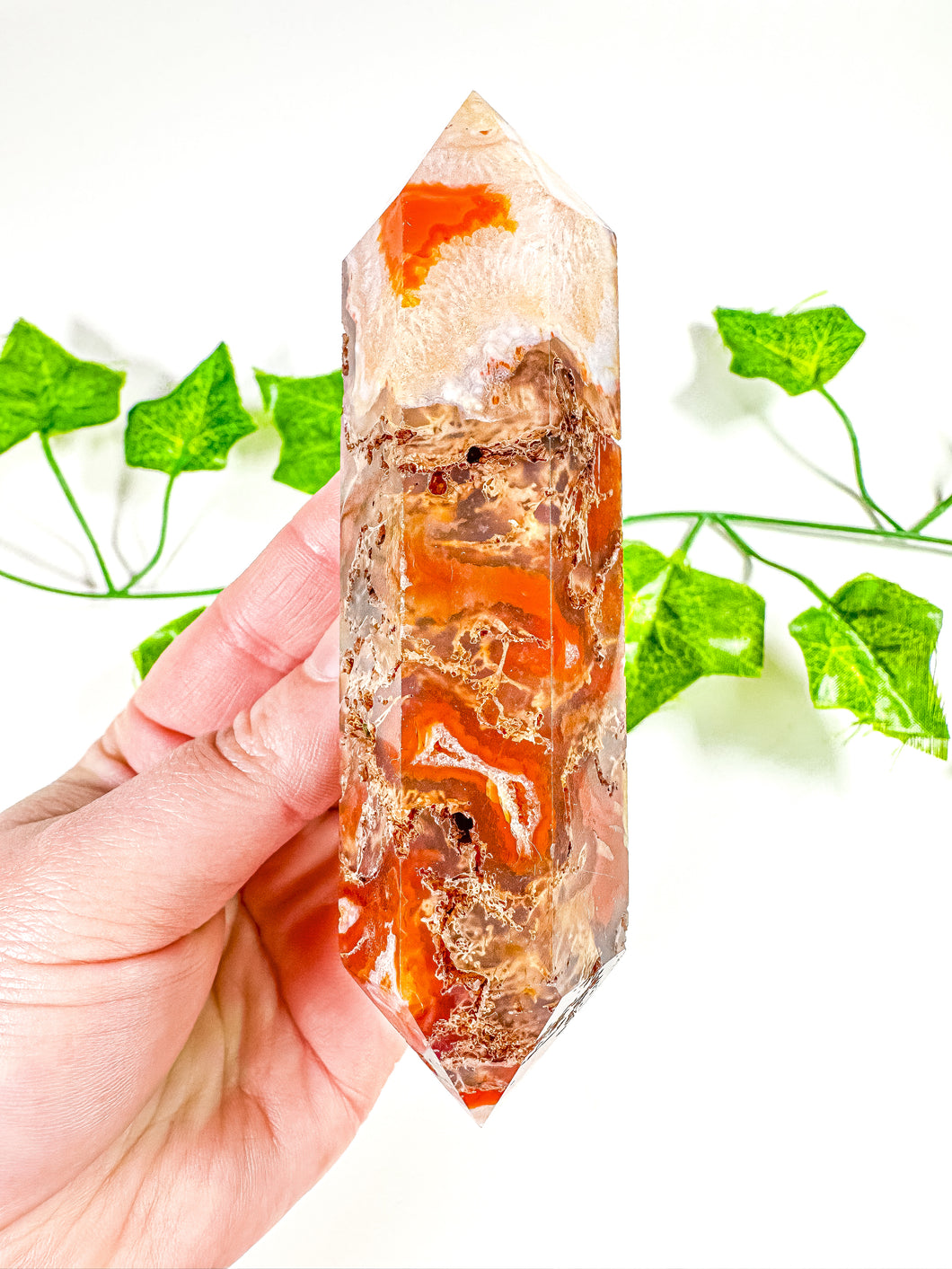 Carnelian & Moss Agate DT (38N)