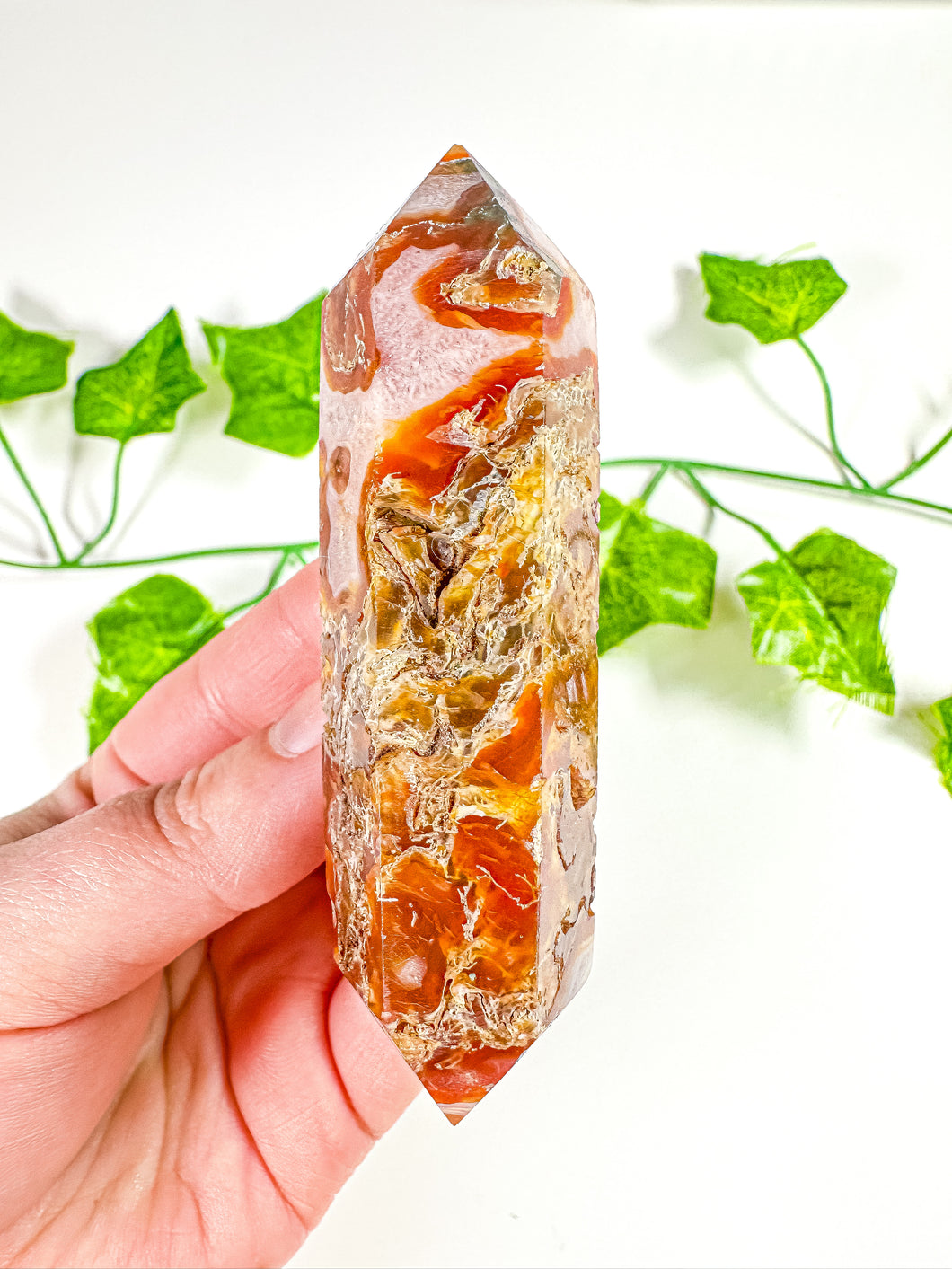 Carnelian & Moss Agate DT (28S)