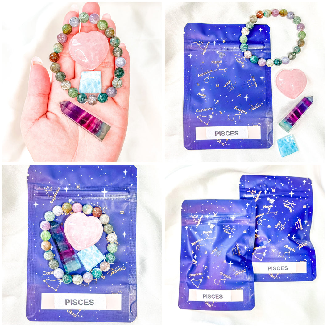 Pisces - Zodiac Crystal Set