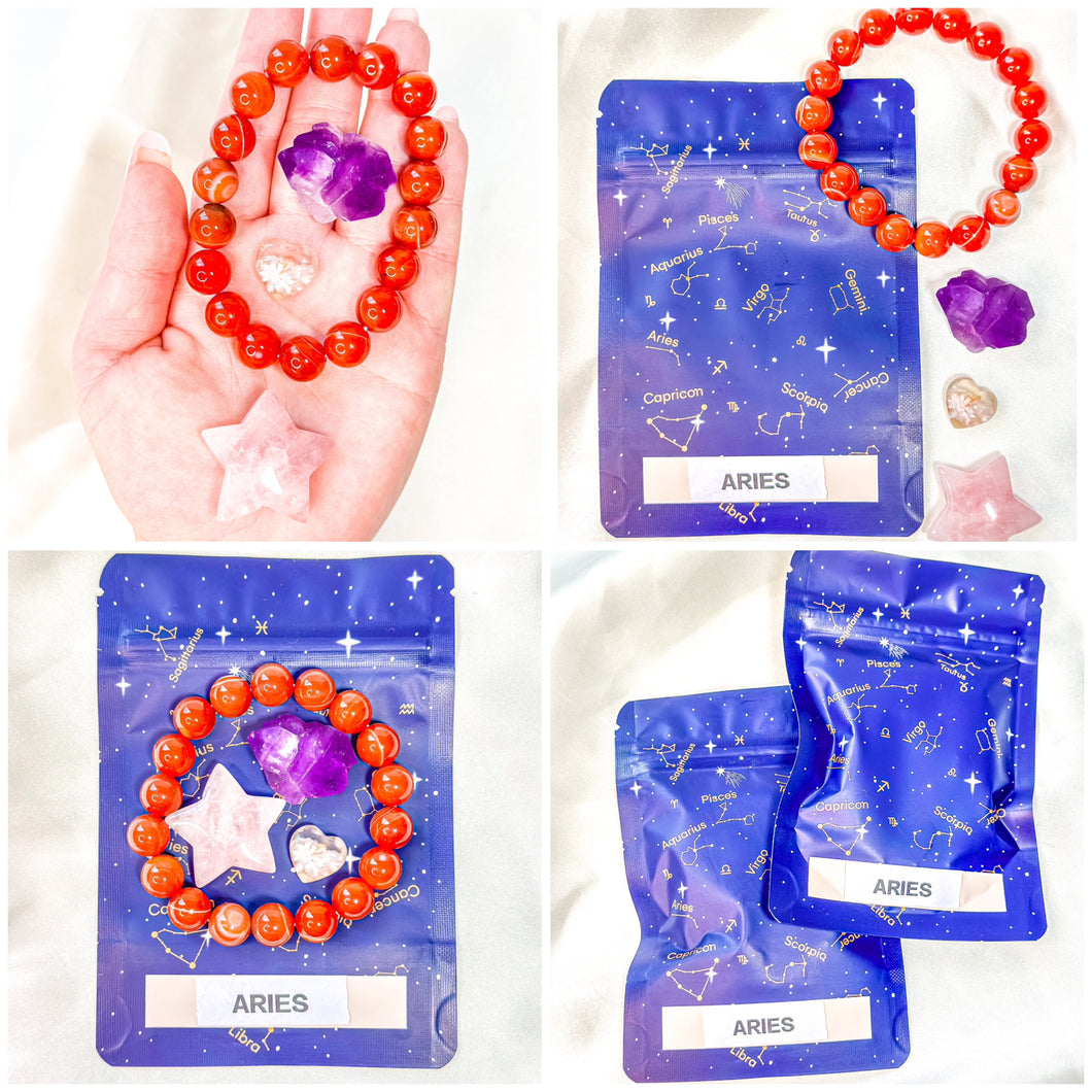 Aries - Zodiac Crystal Set