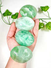 Load image into Gallery viewer, Green Emerald Fluorite Palmstone
