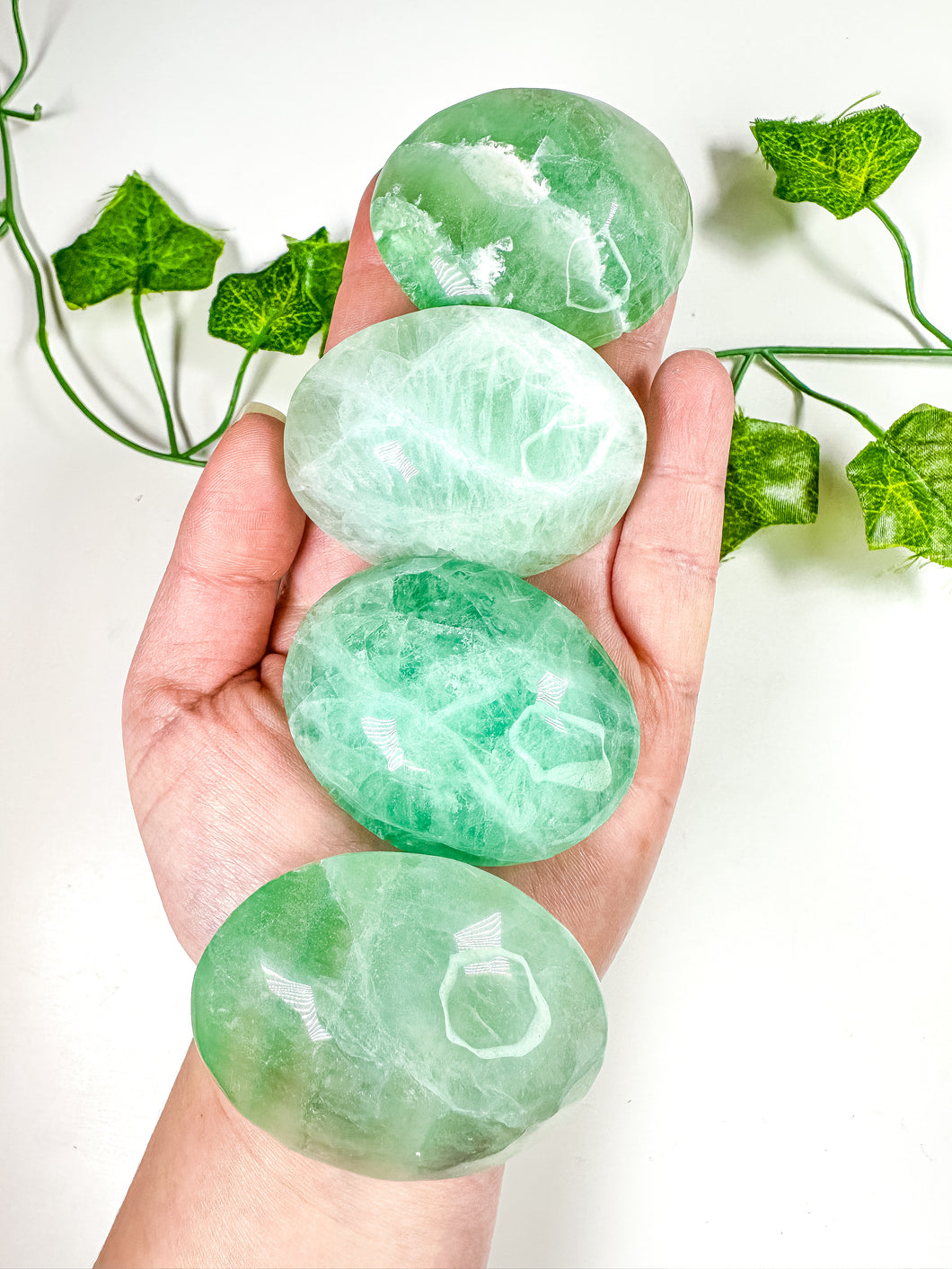 Green Emerald Fluorite Palmstone