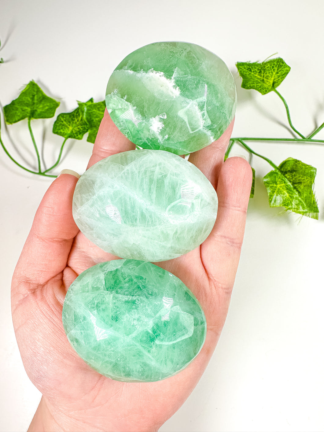 Green Emerald Fluorite Palmstone