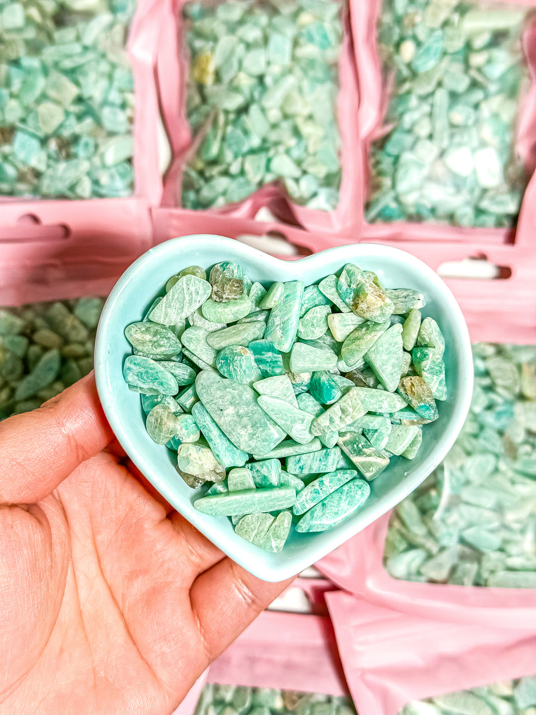 Amazonite Crystal Chip Bag