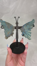 Load and play video in Gallery viewer, Labradorite Butterfly Wings on Stand (40V)
