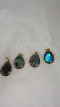 Load and play video in Gallery viewer, Labradorite Gold Pendent (PICK YOUR OWN)
