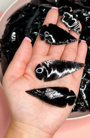 Black Obsidian Arrowheads